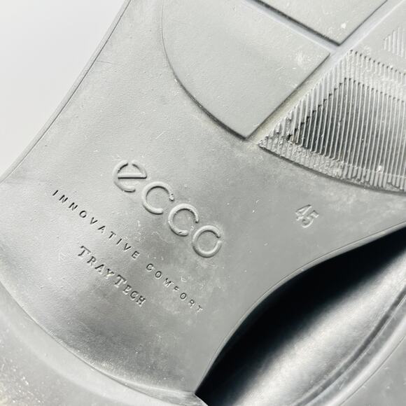 Ecco Shoes Mens 11 Black Leather Citytray Cap Toe Oxford Lace Up Slip On Dress main image 6